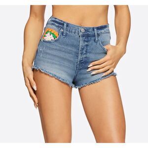 Jessica Simpson Infinite High Waist Blue Denim Short Size 32